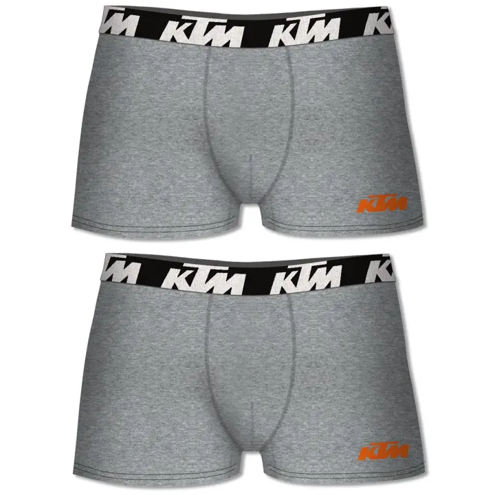 L - set de 2 calzoncillos bóxer ktm gris claro - 1