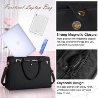 Bolso de Mujer Grande Capacidad Bolso Universidad Mujer Impermeable Bolso Portatil Ordenador Mujer 15.6 Pulgadas Cuero PU Bolso Shopper Bolsa - details 3