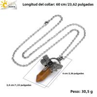 Collar De Delfín Natural Piedra Cristal Colgante Sanación Fluorita Labradorita Amatista Joyería Unisex Tendencia H479 - details 20