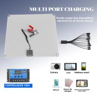 Sistema De Placa Solar 500W 12V Kit De Alta Eficiencia Con Dual USB Y Controlador De 100A Para Energía Off-Grid RV Y Carga De Baterías - details 4