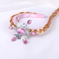 Diadema De Princesa Con Mechas De Peluca Frozen Para Niñas En Colores Azul Y Rosa Con Motivos De Hielo De Elsa Accesorio De Cabello Para Bebés Y Niñas - details 2