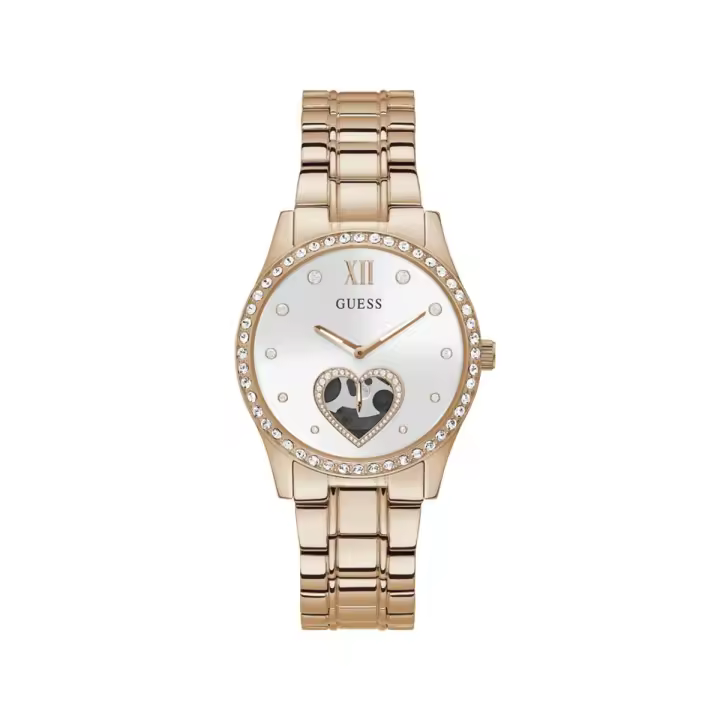 Guess Reloj Mujer Caja De Acero Pulsera Acero De Color Oro Rosa Resistente Al Agua 5 Atm Gw0380l3 - 1