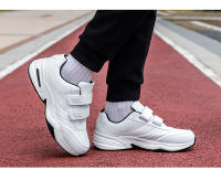 Zapatillas De Deporte Casuales Para Hombre Cuero Ajustable Con Hebilla Y Cierre Blanco Zapatillas Deportivas Masculinas Tenis - details 12