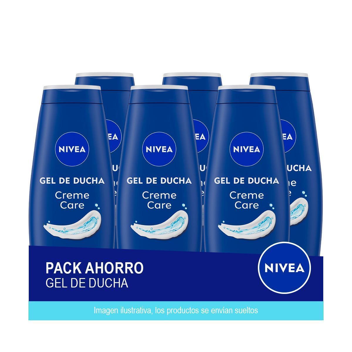 NIVEA Creme Care Gel de Ducha 650ml - Pack ahorro de 6 unidades (total 3,9 litros)