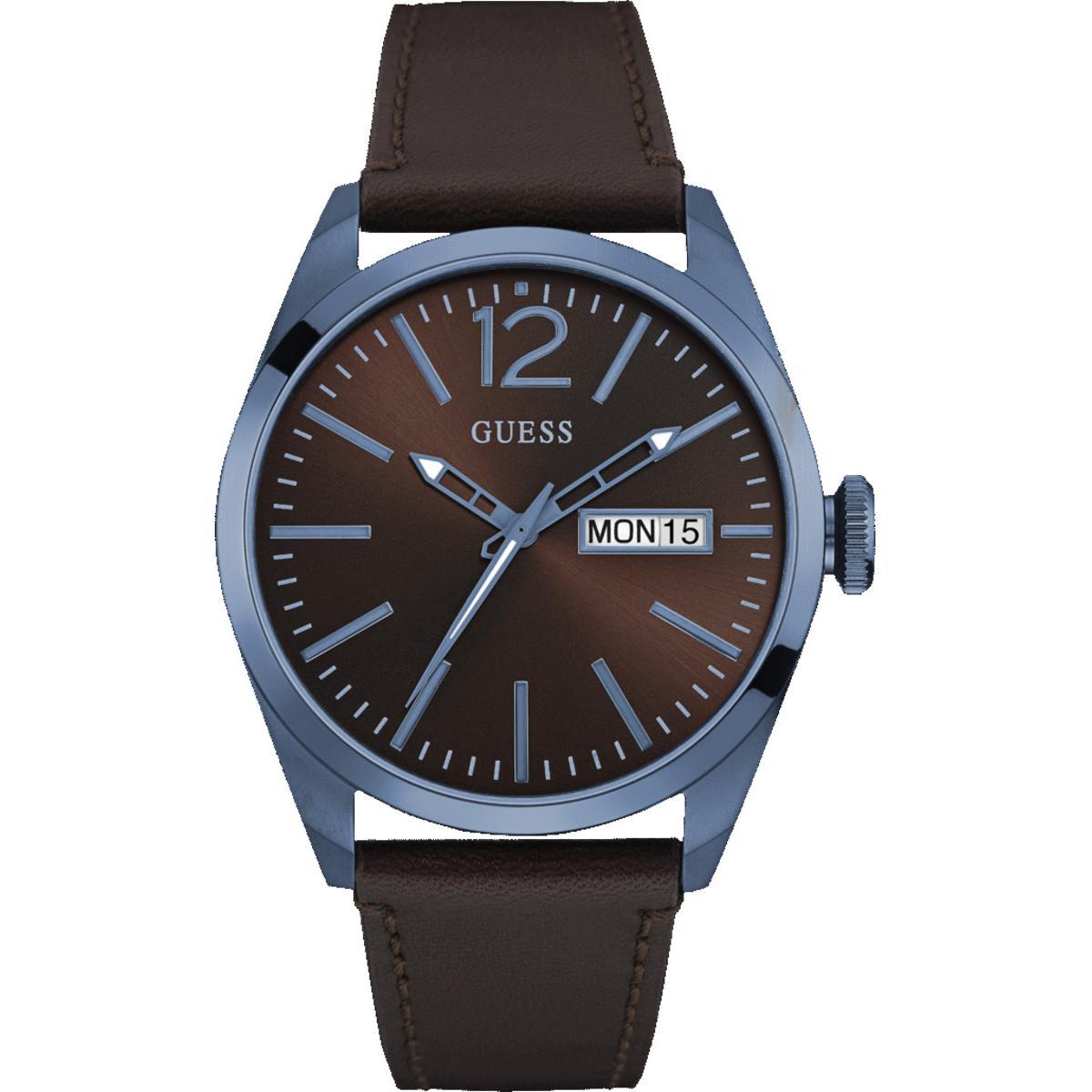 Guess Reloj Hombre Analogico Cuarzo con Correa de Pu & leather W0658G8