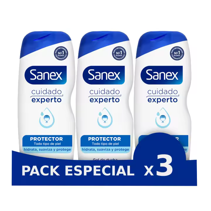 Gel de Ducha Sanex Cuidado Experto Protector hidratante 600ml - 1