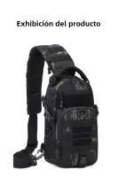 Bolsa De Hombro Táctica Para Camping Y Senderismo Para Hombres Bolsa De Pecho MOLLE Multifuncional De Nylon Impermeable Negro CP Y Caqui - details 13