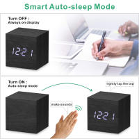 Reloj Despertador Inteligente LED de Madera - details 7