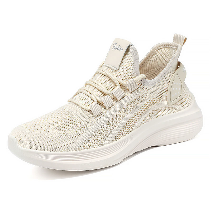 Zapatillas Casuales Para Mujer Transpirables De Malla De Aire Con Punta De Calcetín Slip-on Outdoor Zapatos Con Plataforma Gruesa