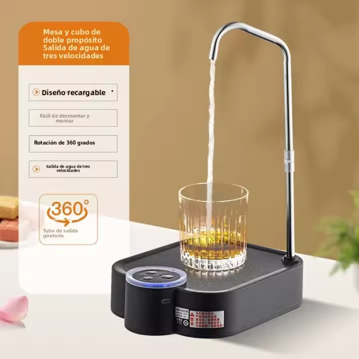 Bomba Eléctrica Inteligente Para Botella De Agua Con Carga Type-C Dispensador Automático Portátil Para Oficina Y Hogar - 1