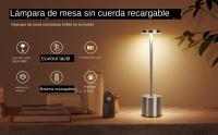 Lámpara De Mesa LED Recargable USB Luz Nocturna Táctil De 3 Colores Metal Para Decoración De Habitación Luz De Escritorio Para Exterior Y Comedor - details 7