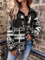 Abrigo De Mujer Con Capucha De Peluche Europeo Y Americano Moda Otoño Invierno Cálido Con Bolsillo Y Cuello En V Estilo Casual - details 3