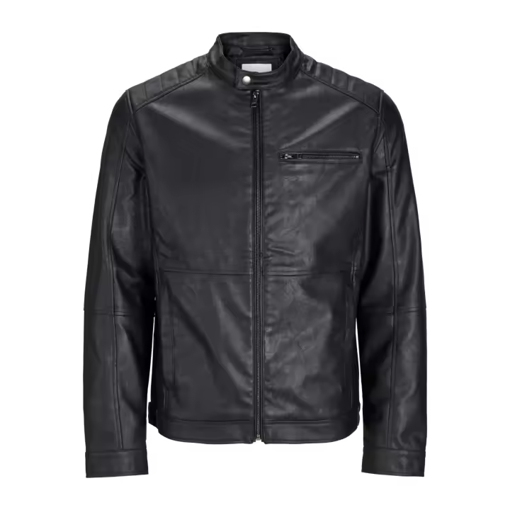 JACK&JONES 12261196 JJEDYLAN PU BIKER JACKET NOOS Hombre Cazadora Chaqueta Abrigo Parka Anorak 29462 - 1