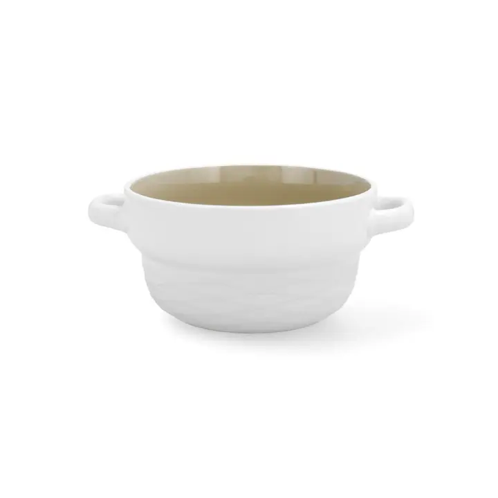 QUID VITA Bol Cerámico 50CL Marrón Con relieve Material cálido y natural para tu dia a dia Apilable - 1