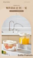 Hervidor De Agua Fría Para Camping De Verano Con Limón Té De Frutas Té De Flores Con Grifo Kettle De Aire Acondicionado De Crema 4L - details 0