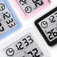 Termómetro Y Higrómetro Digital Ultrafino Para El Hogar Con Pantalla LCD Reloj De Pared Simple Y Smart No Requiere Certificación CE - details 14