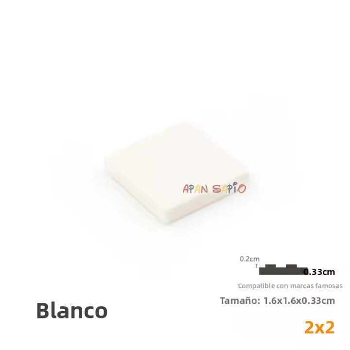 50pcs Bloques De Construcción DIY Suaves 2X2 Juguete Educativo De Asamblea Para Niños Compatible Con Marcas Tamaño Pequeño De Plástico ABS - 1