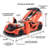 Modelo De Coche De Deportes Jesko a Escala 1/32 En Aleación Con Luz Y Sonido Vehículo De Metal Para Colección Regalos Para Niños - details 3
