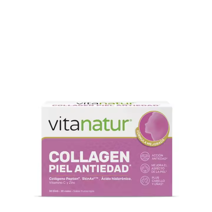 Vitanatur collagen piel sabor frutos rojos 30 viales - 1