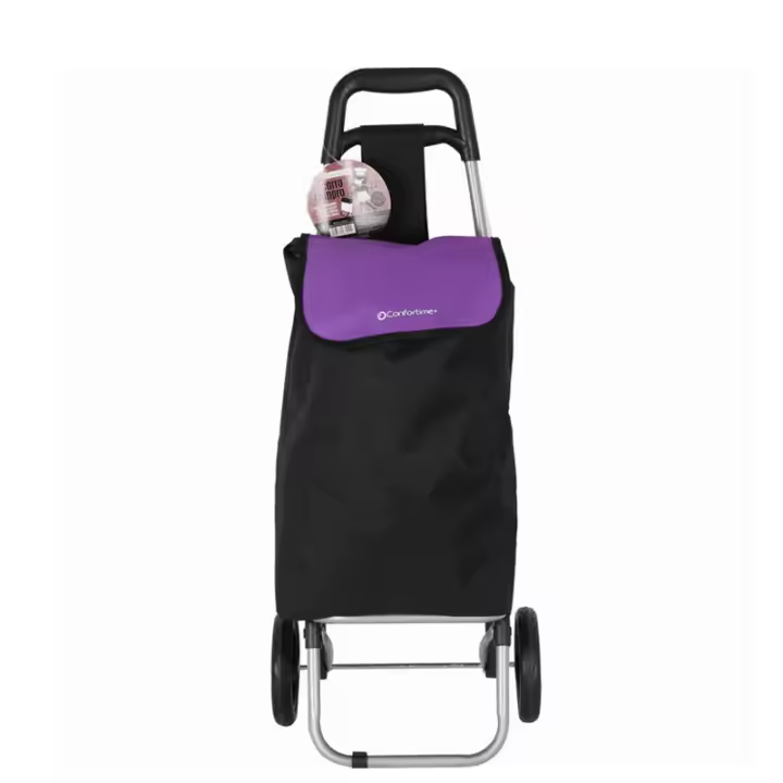 STARLEY- Carro de la Compra de 2 Ruedas, Carrito de la Compra para Supermercado , Bolsa Principal de 40L, Bolsillo Posterior, 90 x 30 x 35cm - 1