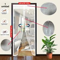 Cortina De Malla Suave Magnética Para Puerta Antisiquios Sin Manos Cierre Automático Para Entrada Cocina Protección Contra Mosquitos - details 0