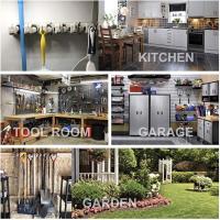 Soporte De Pared Para Escoba Y Mopa Con 5 Ranuras Y 6 Ganchos Herramienta De Almacenamiento Para Hogar Y Jardín - details 8