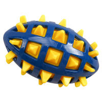 Juguete De Masticar Para Perros Grande Y Mediano Bola De Rugby De Goma Suave Resistente a Mordeduras Y Adecuado Para Juego De Sonidos - details 3
