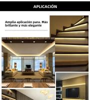 Barra De Luz LED Flexible COB Bicolor CCT 5m 10m 24V 12V Con Dimmer RF Amarillo Blanco 2700-6500K Regulable Para Sala De Estar - details 21