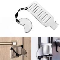 Bloqueador De Seguridad Anti-Robo De Acero Inoxidable Para Puerta Portátil Herramienta De Privacidad Para Viajes Y Hoteles Tamaño 8cm - details 3