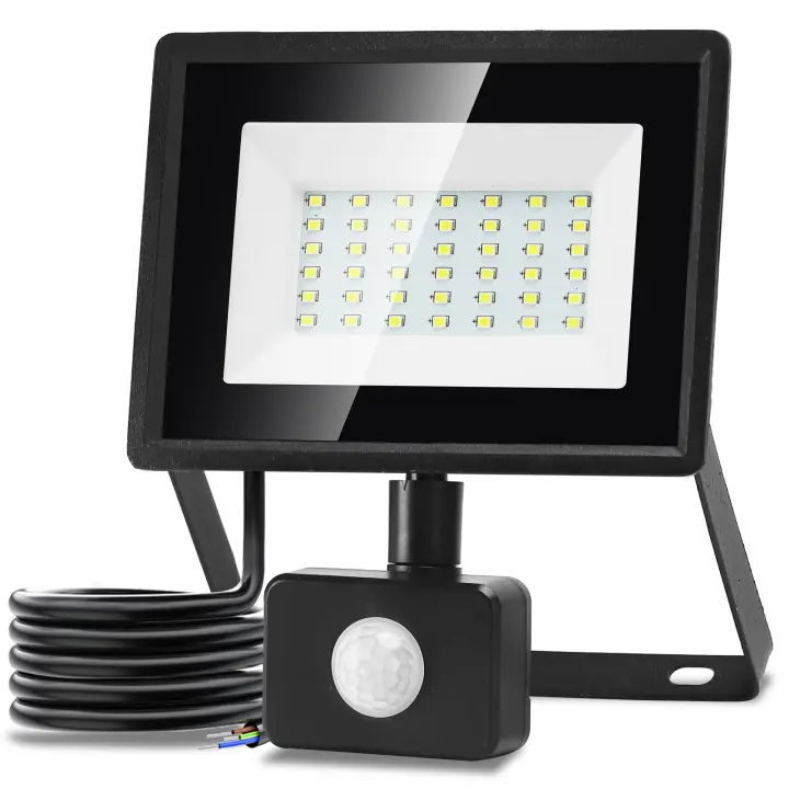 Aigostar Foco LED con Sensor Movimiento 50W,4300LM | Blanco Frío 6500K | IP65 Impermeable - 1