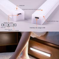 Lámpara De Noche LED Recargable Con Sensor De Movimiento Para Armario Cocina Cama Luz Inductora Sin Cable De 50cm Con Batería Lithium Metal - details 2