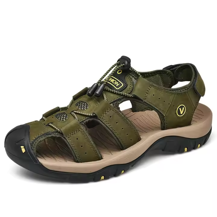 TK Zapatillas De Playa Para Hombre Cuero Antideslizante Casual Aumento De Altura Cómodas Zapatillas Deportivas Hombre Sandalias De Verano - 1