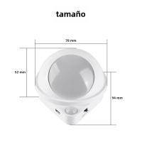 Luz De Noche LED Con Sensor De Movimiento 360° Rotación Recargable Por USB Para Casa Lámpara De Pared Armario Corredor - details 8