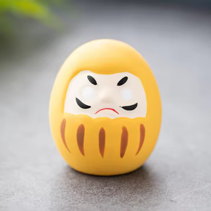 1 Pc Muñeca Daruma Japonesa De Cerámica Ornamento De Suerte Y Fortuna Decoración De Hogar Miniatura Accesorios Regalos - 1