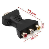 Adaptador Convertidor HD 1080P RCA AV a HDMI Compatible HDTV Macho a 3 RCA Conector De Video Y Audio Para TV HD Box - details 4