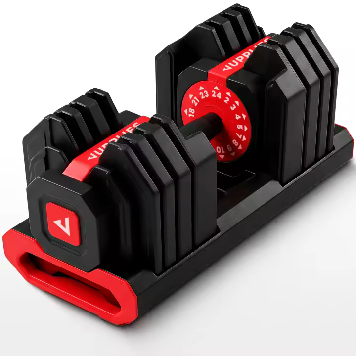 RELAXTY Mancuerna Ajustable 24 kg 15 en 1– Pesas Regulables de 2,5 a 24 kg con Diseño Compacto Todo en Uno - 1