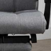 Vinsetto Silla de Oficina Giratoria con Masaje, Silla de Escritorio Reclinable hasta 155°, Función de Calefacción, Altura Ajustable, Reposapiés, para Estudio, Gris - details 3