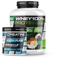 Pack Whey 100% Protein 2000g + Creatina 300g MuscleFIt / MuscleVip Aumento Muscular - details 0