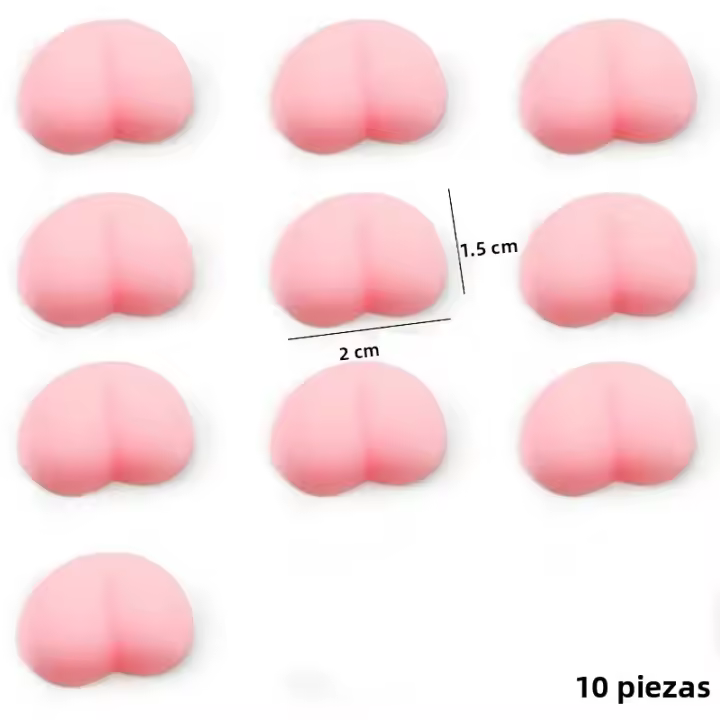 10Pcs 3D Stickers De Mochi Para Glúteos Alivio De Estrés Divertido Y Noctilucente Decoración De Teléfono Móvil Regalo De Fiesta - 1