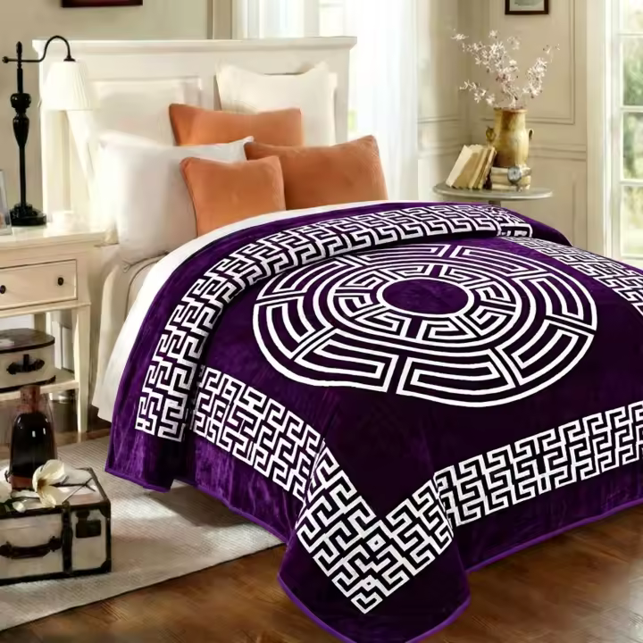 Manta de Raschel 210 x 230cm - Manta Terciopelo Extra Grande Suave y Acogedora para Cama, Cubrecama Multiuso, manta para invierno - 1