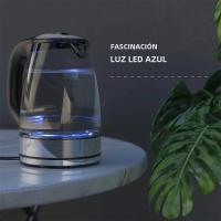 Hervidor Eléctrico DEVISIB 2L 2200W Con Indicador LED Filtro Removible Cuerpo De Vidrio Ideal Para Té Y Café Boil Water - details 1