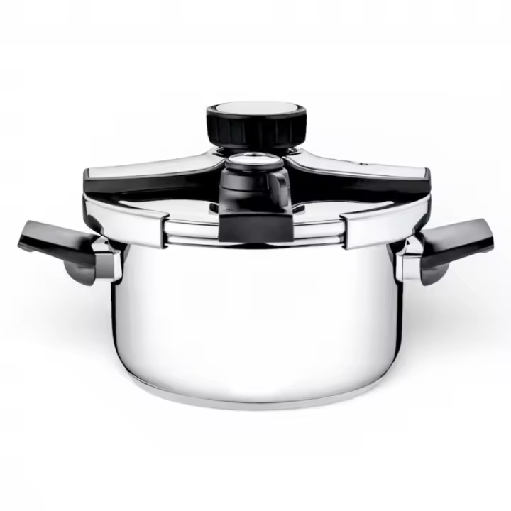 Olla a Presión Super Rápida 4 litros, Válvulas de seguridad, valido para todo tipo de cocina, Full inducción acero 18/10 - 1