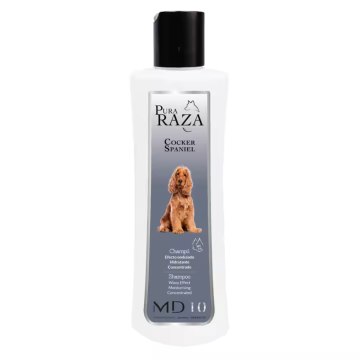 Champú para Cocker Spaniel - Champú Hidratante y Dermoprotector Vitamina D-Pantenol - Ideal para Pelo Largo - Color y Brillo - Sin Nudos - Vegano - Fabricado en España - MD-10 COLLECTION - 1
