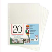 Zep 20 Hojas autoadhesivas Transparentes A4 para Álbum de Anillas, Fácil Colocación y Compa - details 0
