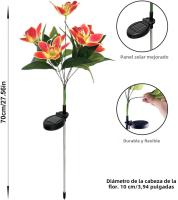 Lámpara LED Solar De Orquídea Para Jardín Impermeable Decoración De Navidad Y Fiesta Para Aisles Corredores De Villas - details 10