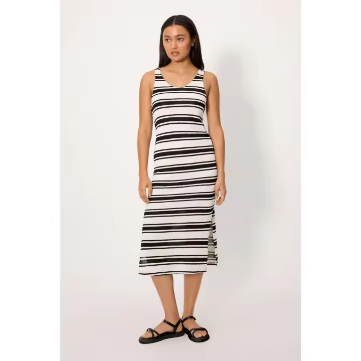 Ysabel Mora - Vestido largo de punto a rayas - 1