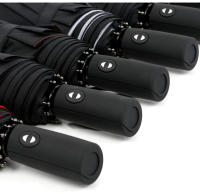 Paraguas Automático De Doble Capa Resistente Al Viento Para Adultos Paraguas Plegable Tríptico Con Tubo De Hierro Y Recubrimiento Negro - details 9