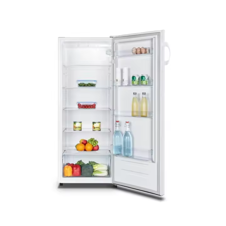 Hisense - Frigorífico 1 puerta RL313D4AWE de 242 L con clase energética E, diseño compacto alto 143 cm x ancho 55 cm, ideal para cocinas pequeñas y zonas de servicio, color blanco - 1