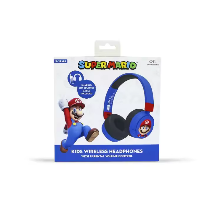 AURICULARES INFANTILES INALÁMBRICOS SUPER MARIO BLUETOOTH PLEGABLES OTL Technologies - 1