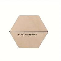 100 PCS Chips De Madera Pequeños Hexagonales Para Manualidades DIY Pintura Graffiti Decoración De Fiesta Navidad Boda - details 1